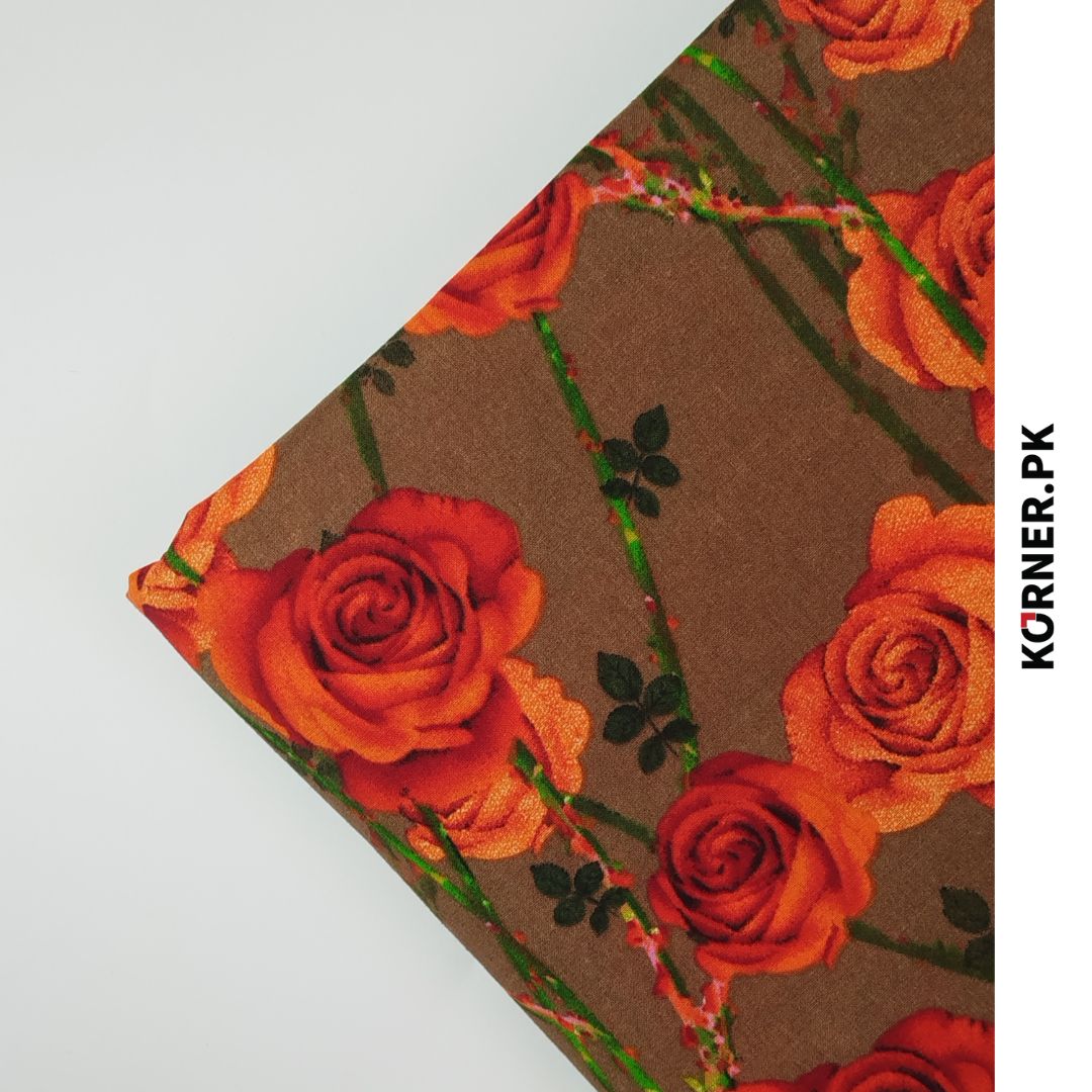 Unstitched Summer Print Lawn Korner.pk