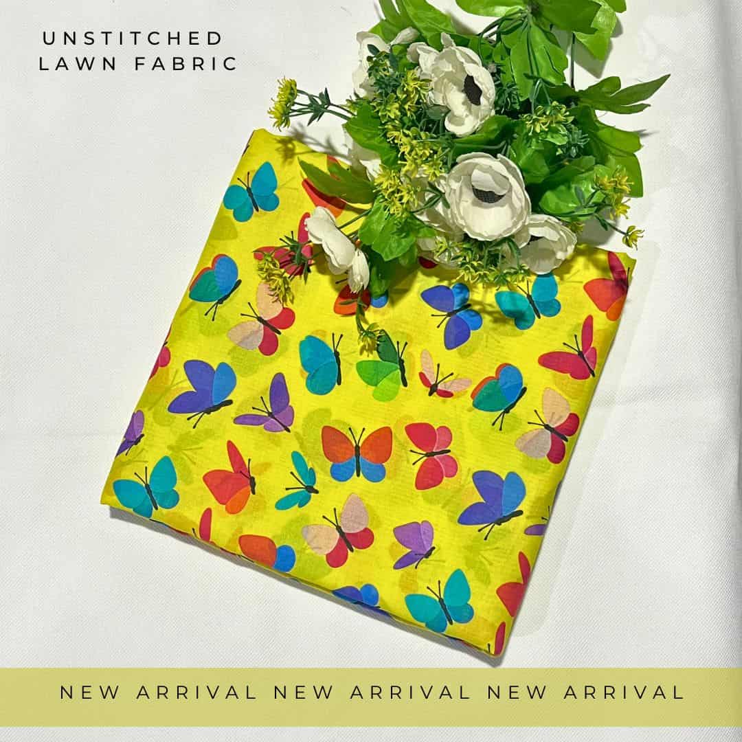Unstitched Lawn Fabric Print 2pc