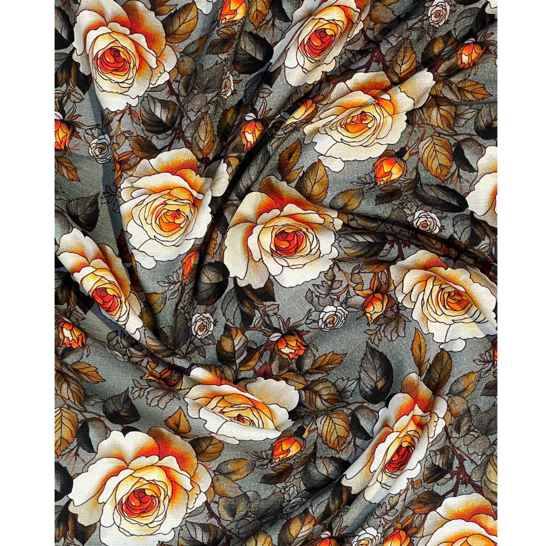 Unstitched Bana Dora Linen Fabric 2pc