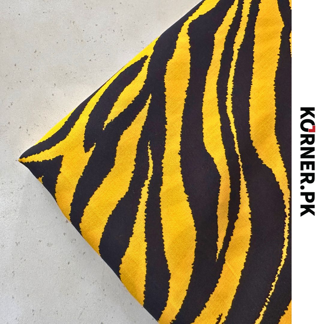 Zebra Stripe Linen Fabric 2pc