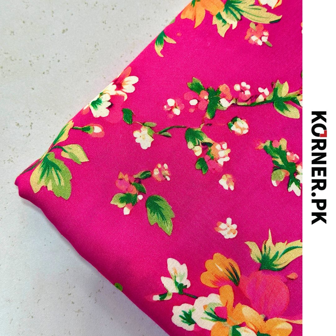 Unstitched Print Linen Fabric 2pc