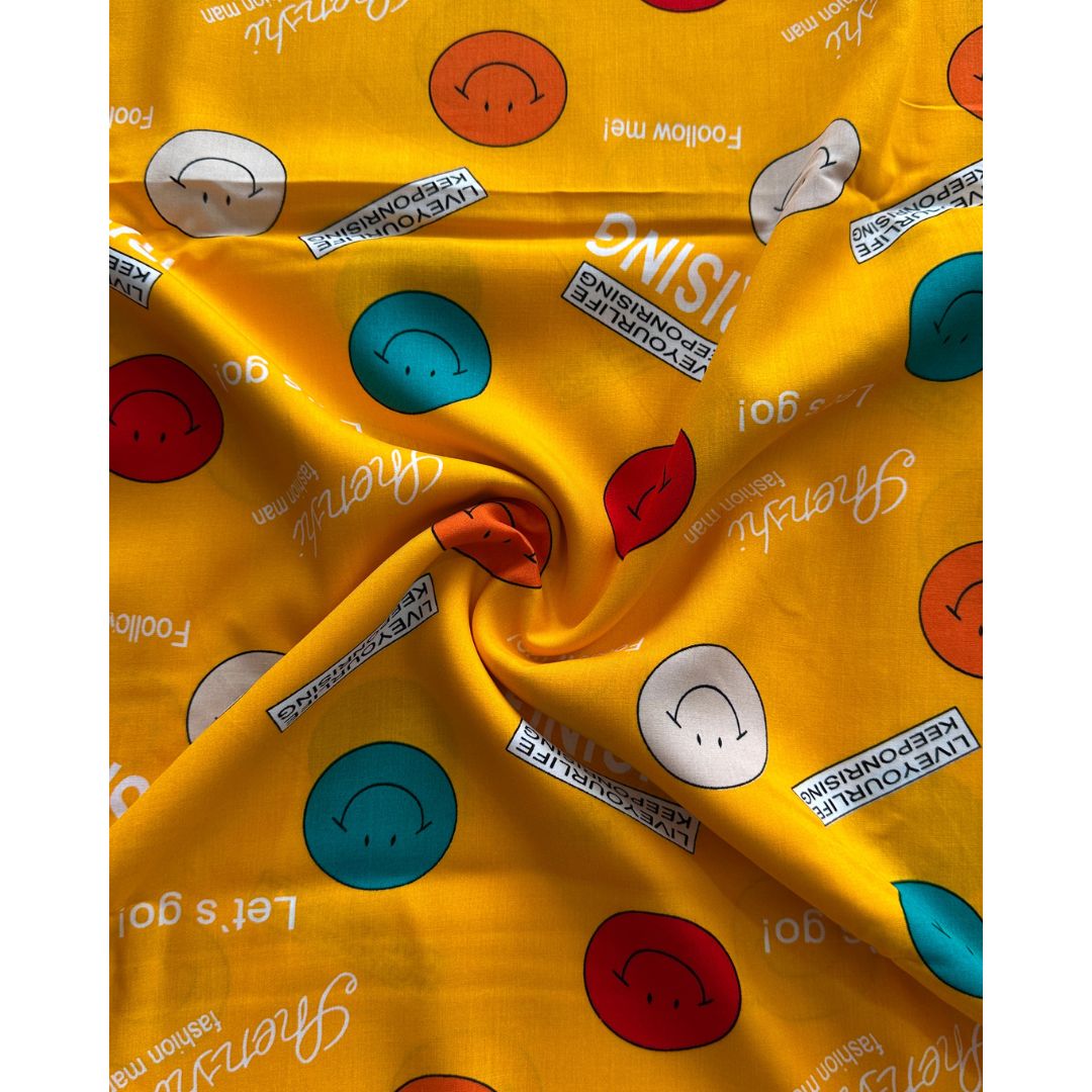 Funky Print Linen Fabric 2pc