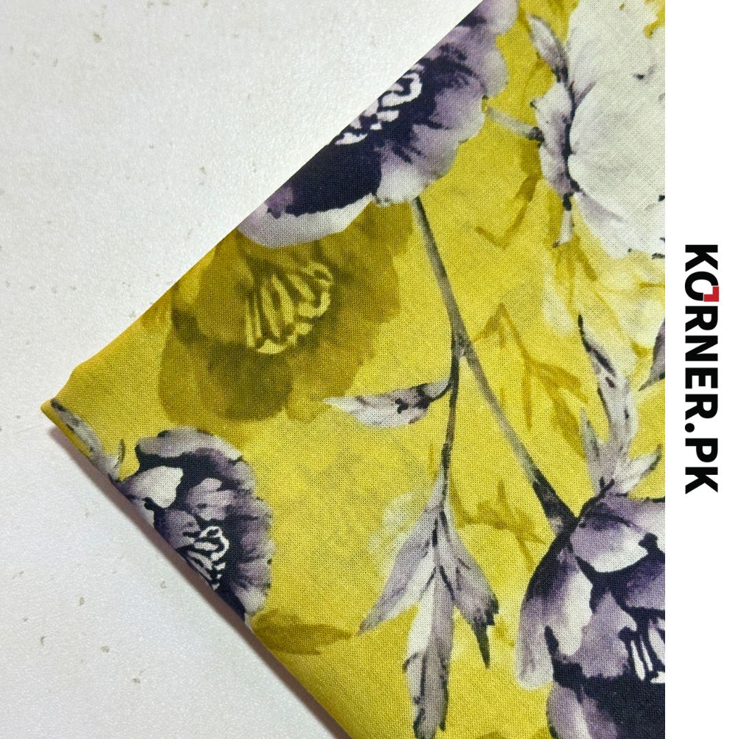 Unstitched Lawn cotton Fabric 2pc