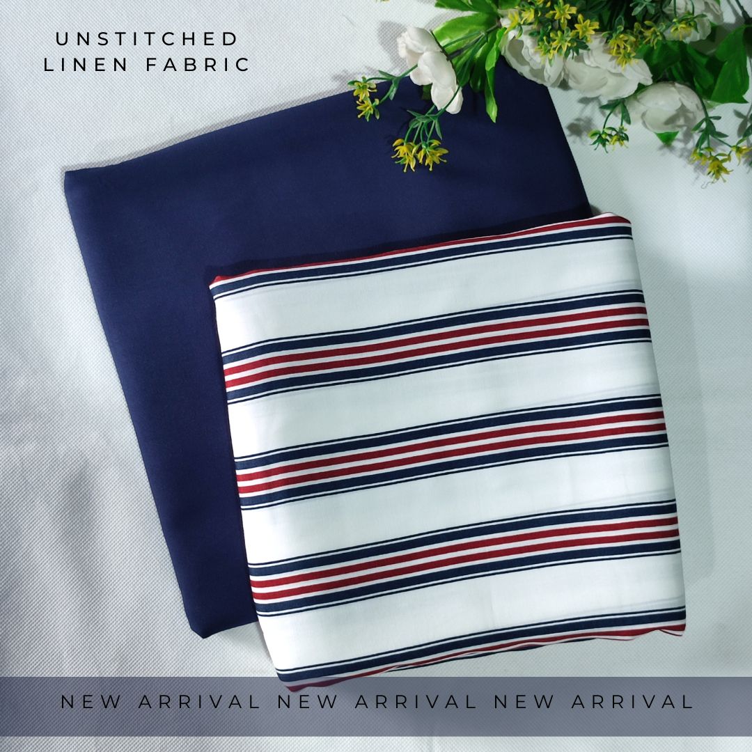 Unstitched Linen Fabric 2pc
