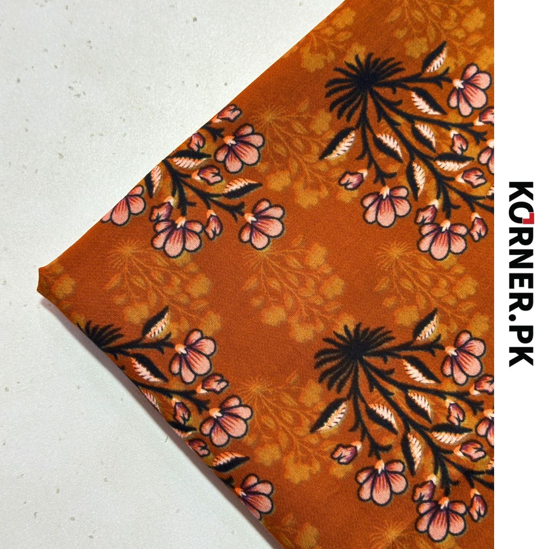 Unstitched Lawn cotton Fabric 2pc
