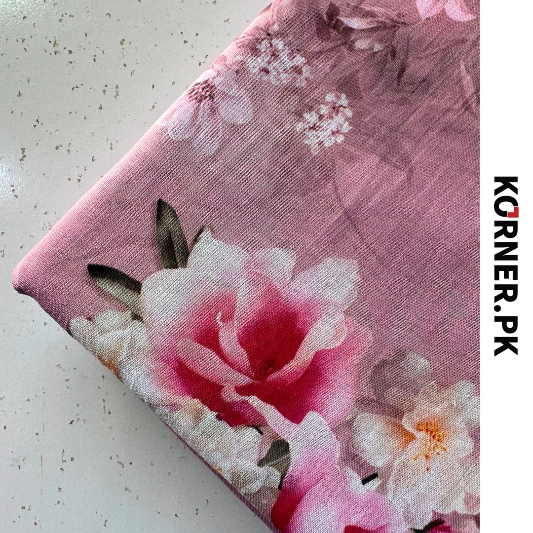 Unstitched Print Lawn Fabric 2pc