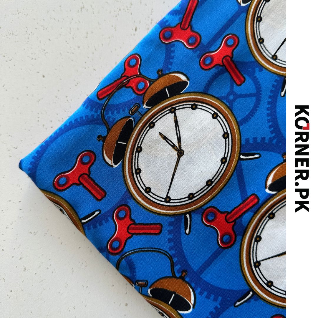 Funky Print Linen Fabric 2pc