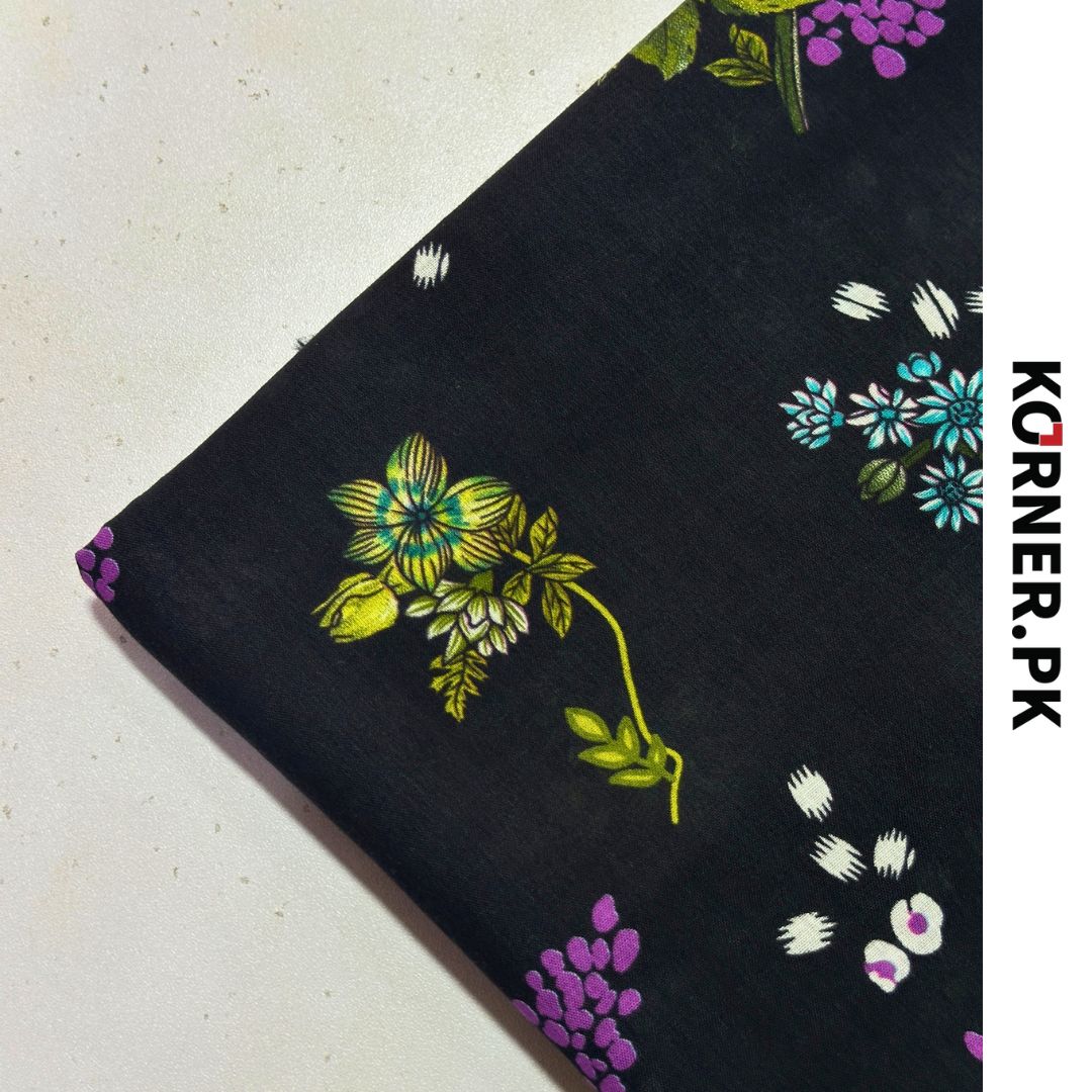 Unstitched Lawn cotton Fabric 2pc