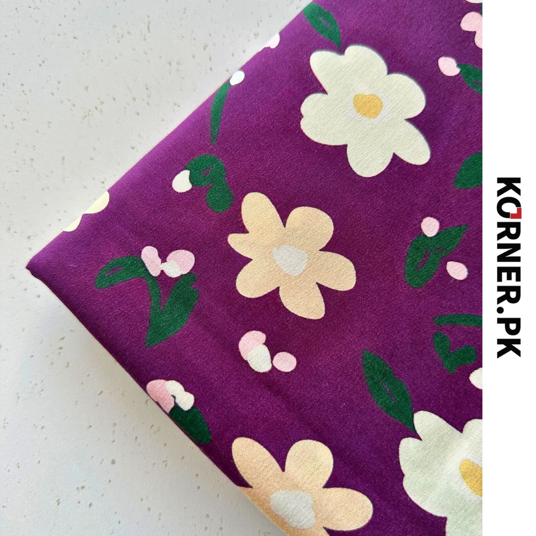 Unstitched Print Linen Fabric 2pc