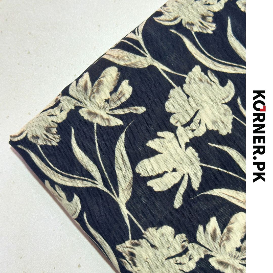 Unstitched Lawn cotton Fabric 2pc