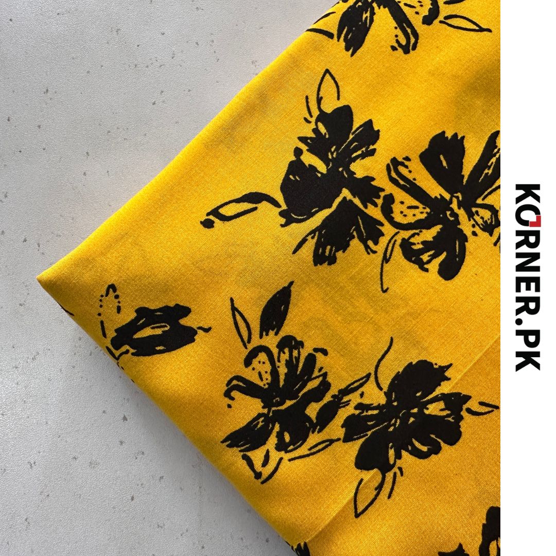 Unstitched Print Linen Fabric 2pc