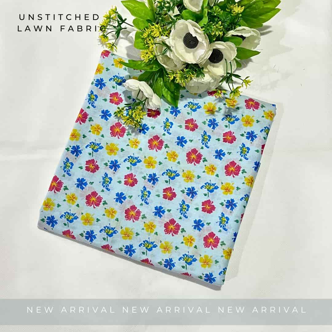 Unstitched Lawn Fabric Print Shirt