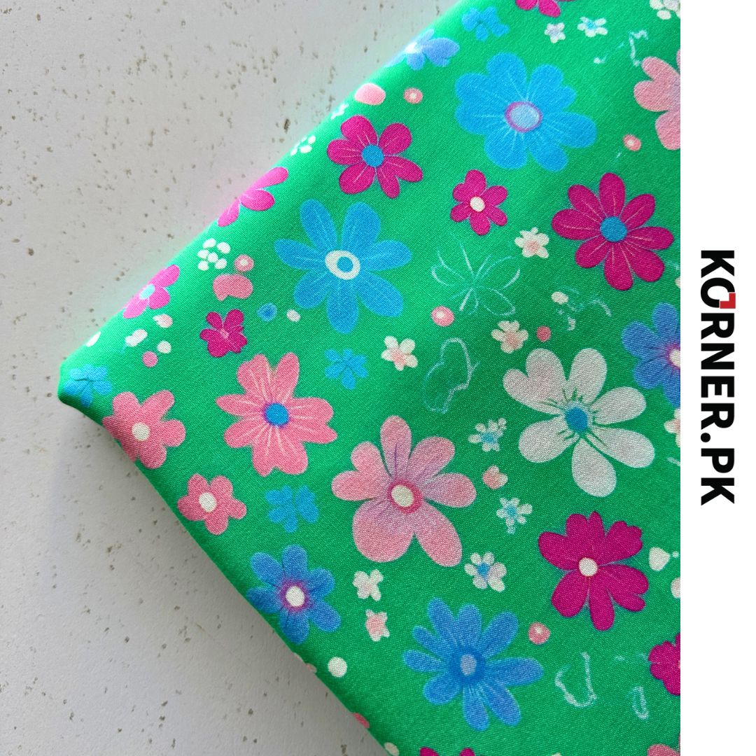 Unstitched Print Linen Fabric 2pc