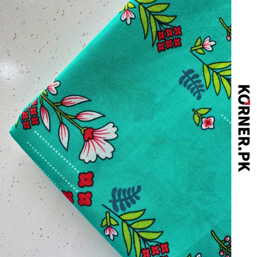 Unstitched Print Lawn Fabric 2pc