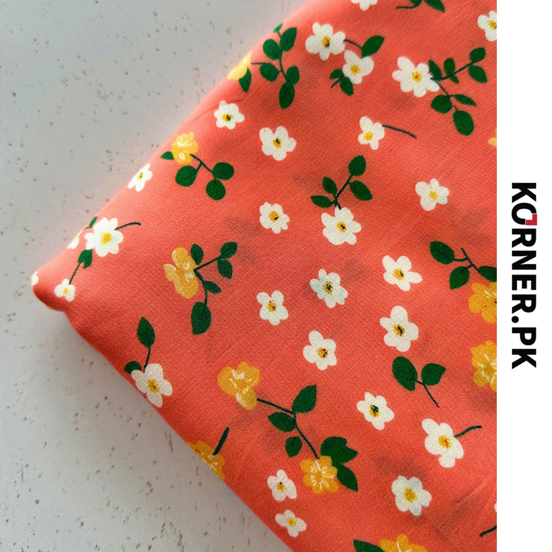 Unstitched Print Linen Fabric 2pc