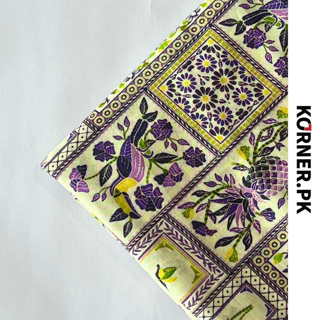 Unstitched Lawn Fabric 2pc