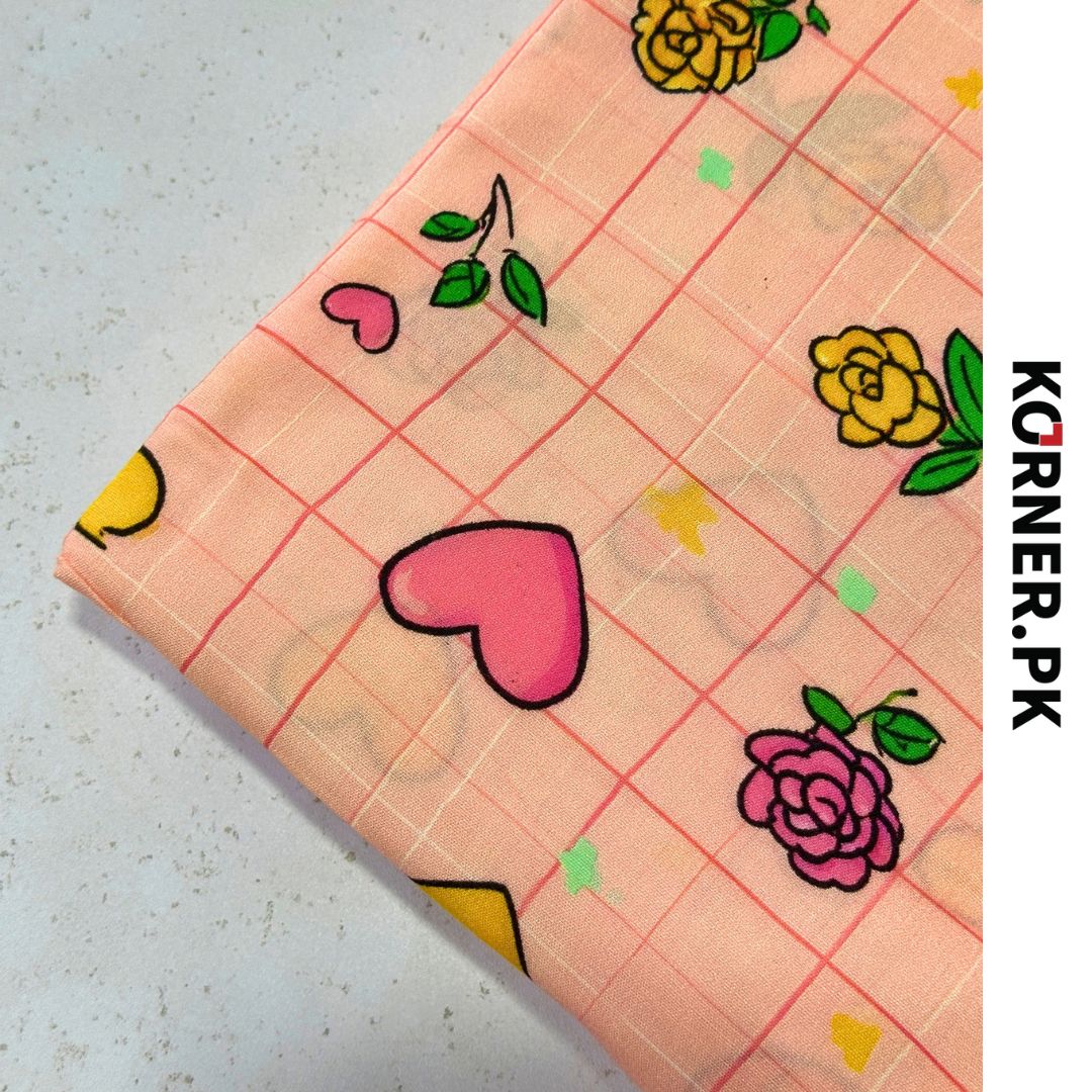 Funky Print Linen Fabric 2pc