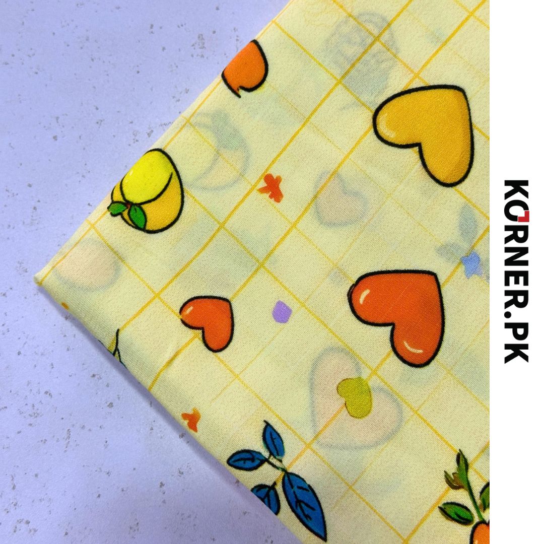 Funky Print Linen Fabric 2pc