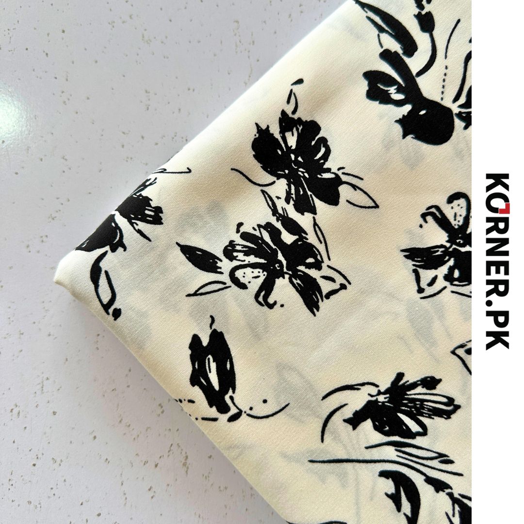 Unstitched Print Linen Fabric 2pc