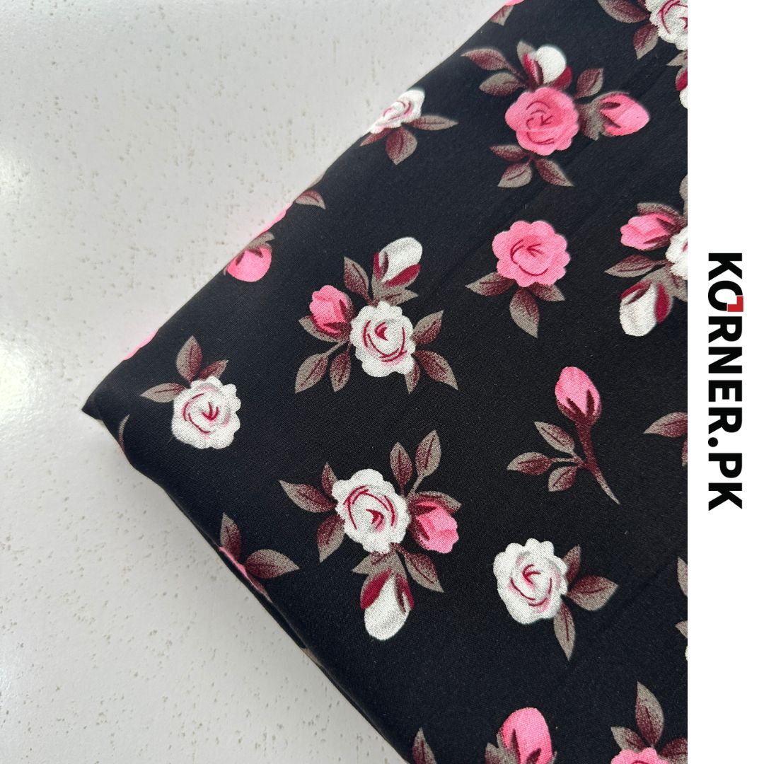 Unstitched Print Linen Fabric 2pc