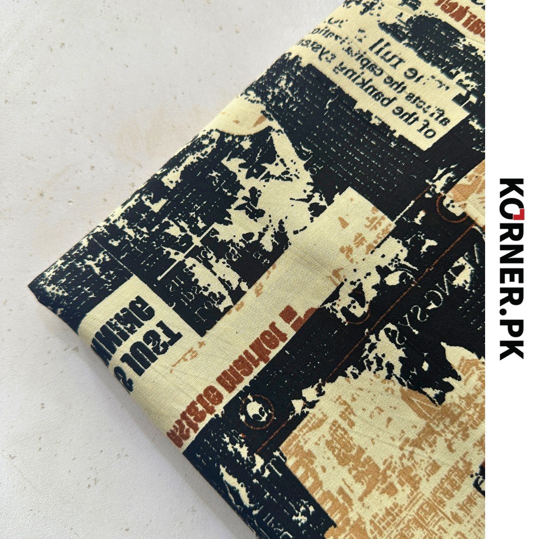 Funky Print Linen Fabric 2pc