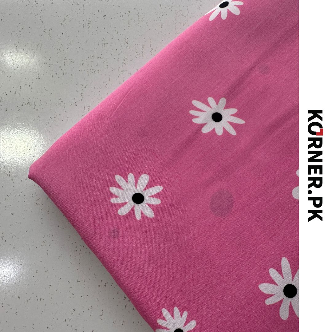 Unstitched Print Linen Fabric 2pc