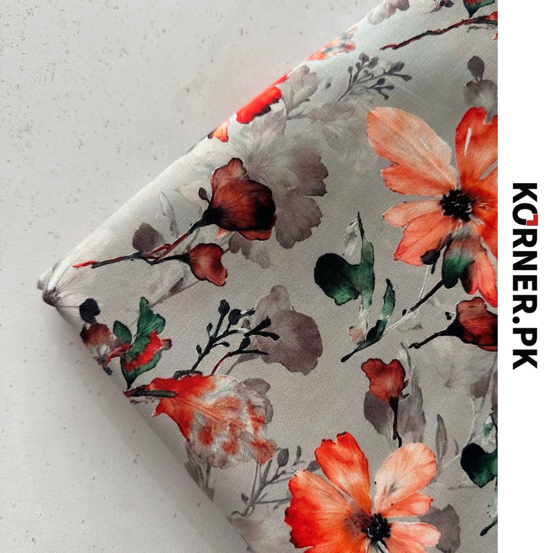 Unstitched Print Linen Fabric 2pc