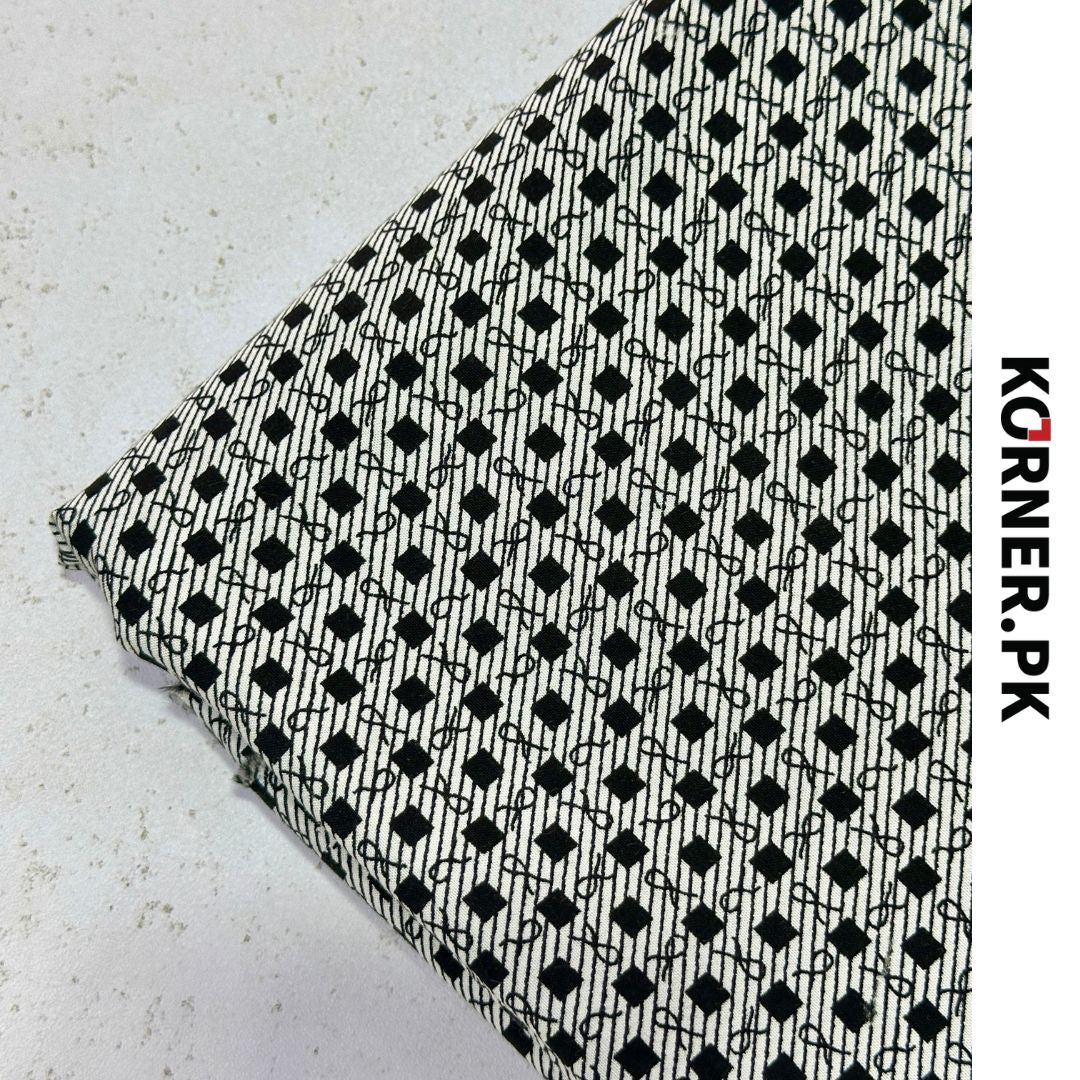 Unstitched Print Linen Fabric 2pc