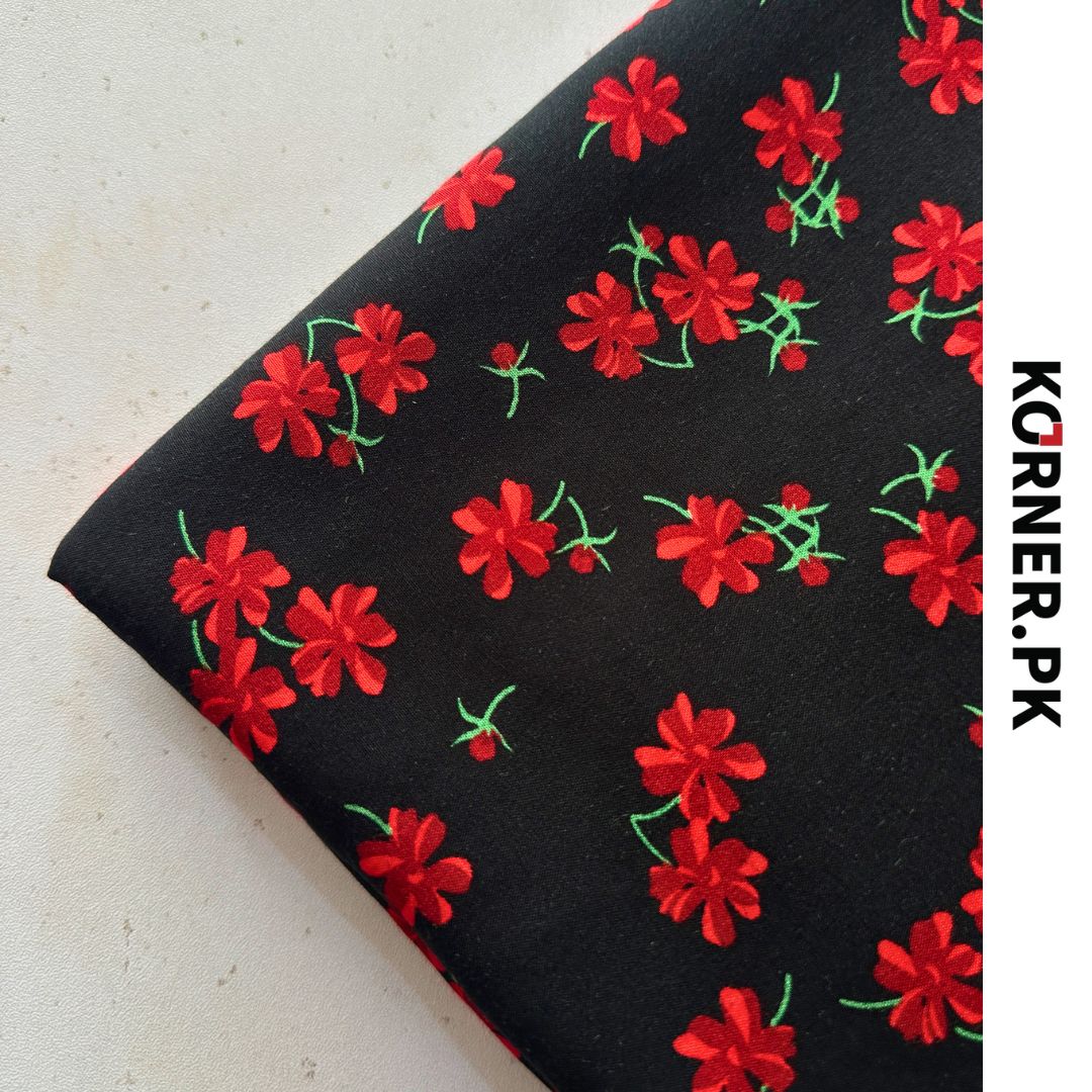Unstitched Print Linen Fabric 2pc