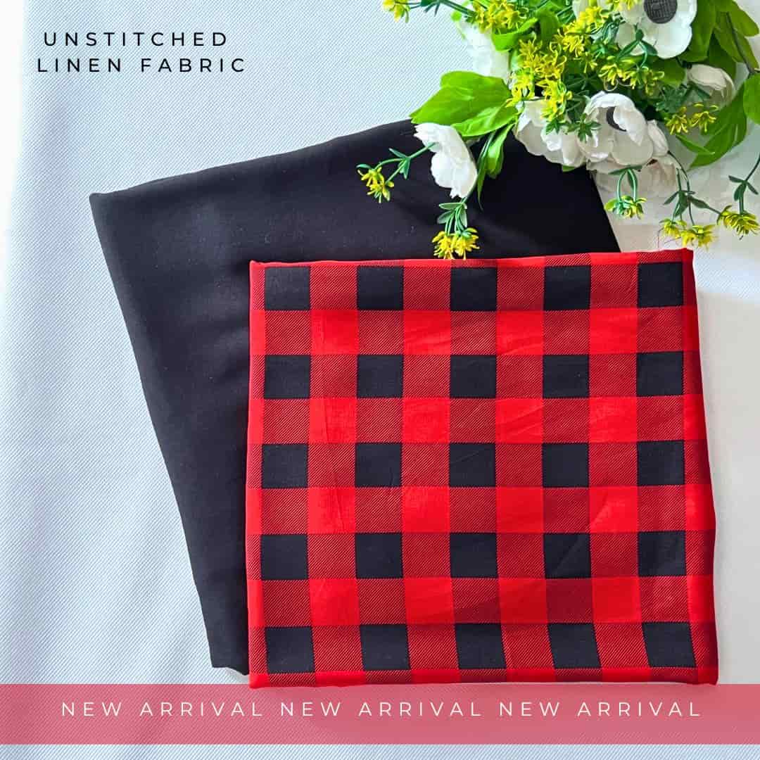 Unstitched Linen Fabric 2pc