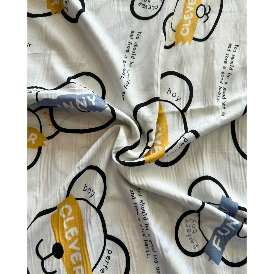 Funky Print Linen Fabric 2pc