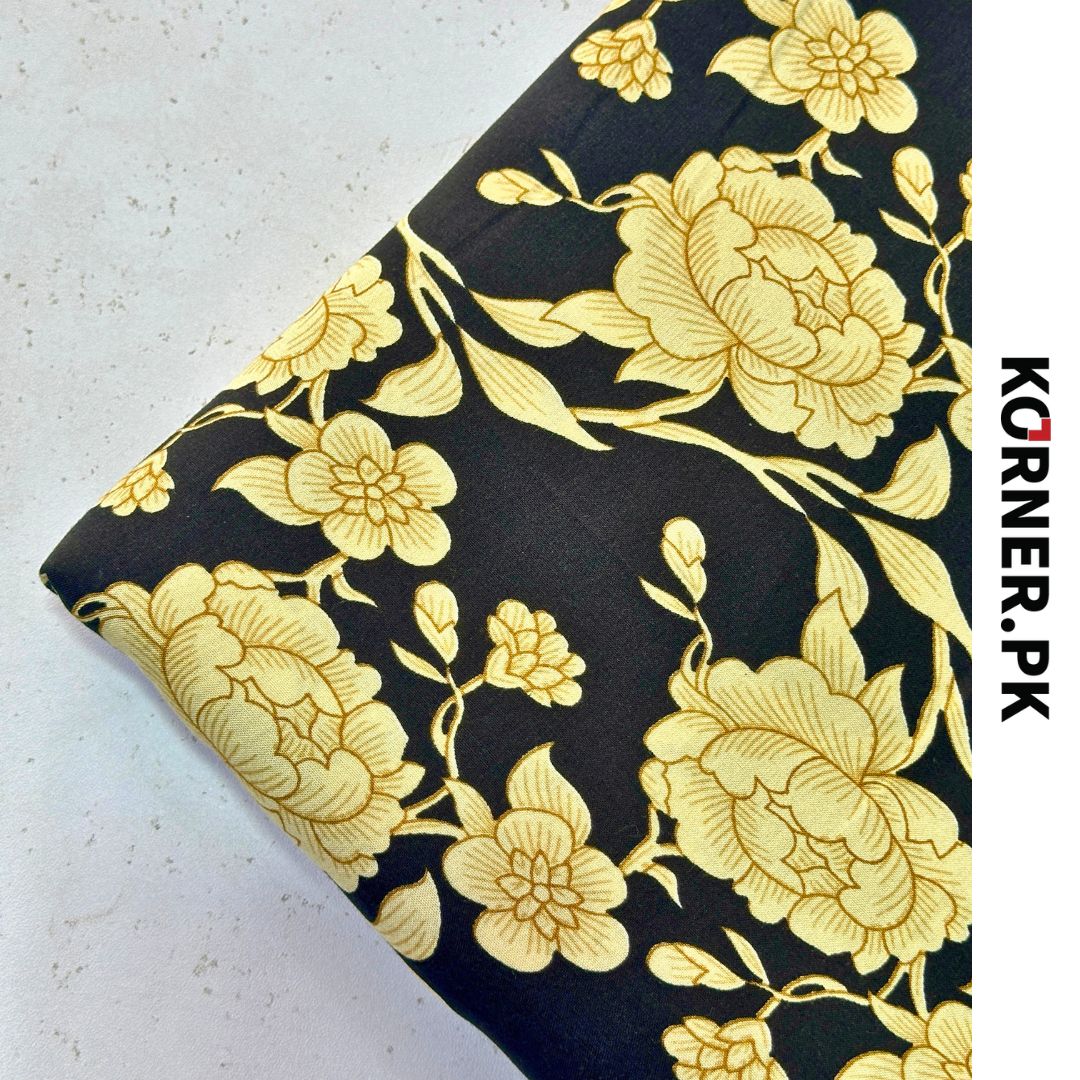 Unstitched Print Linen Fabric 2pc