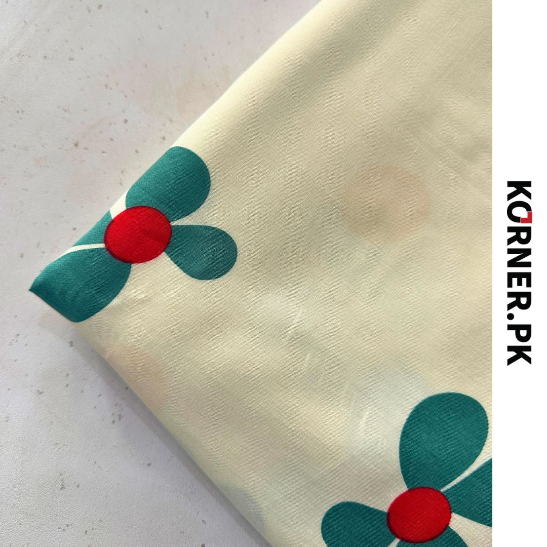 Funky Print Linen Fabric 2pc