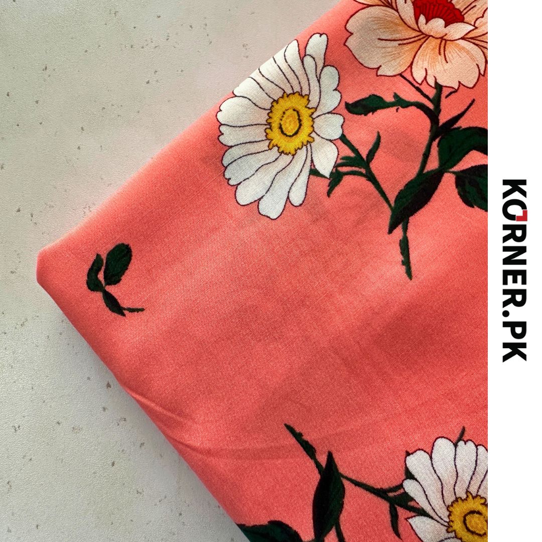 Unstitched Print Linen Fabric 2pc