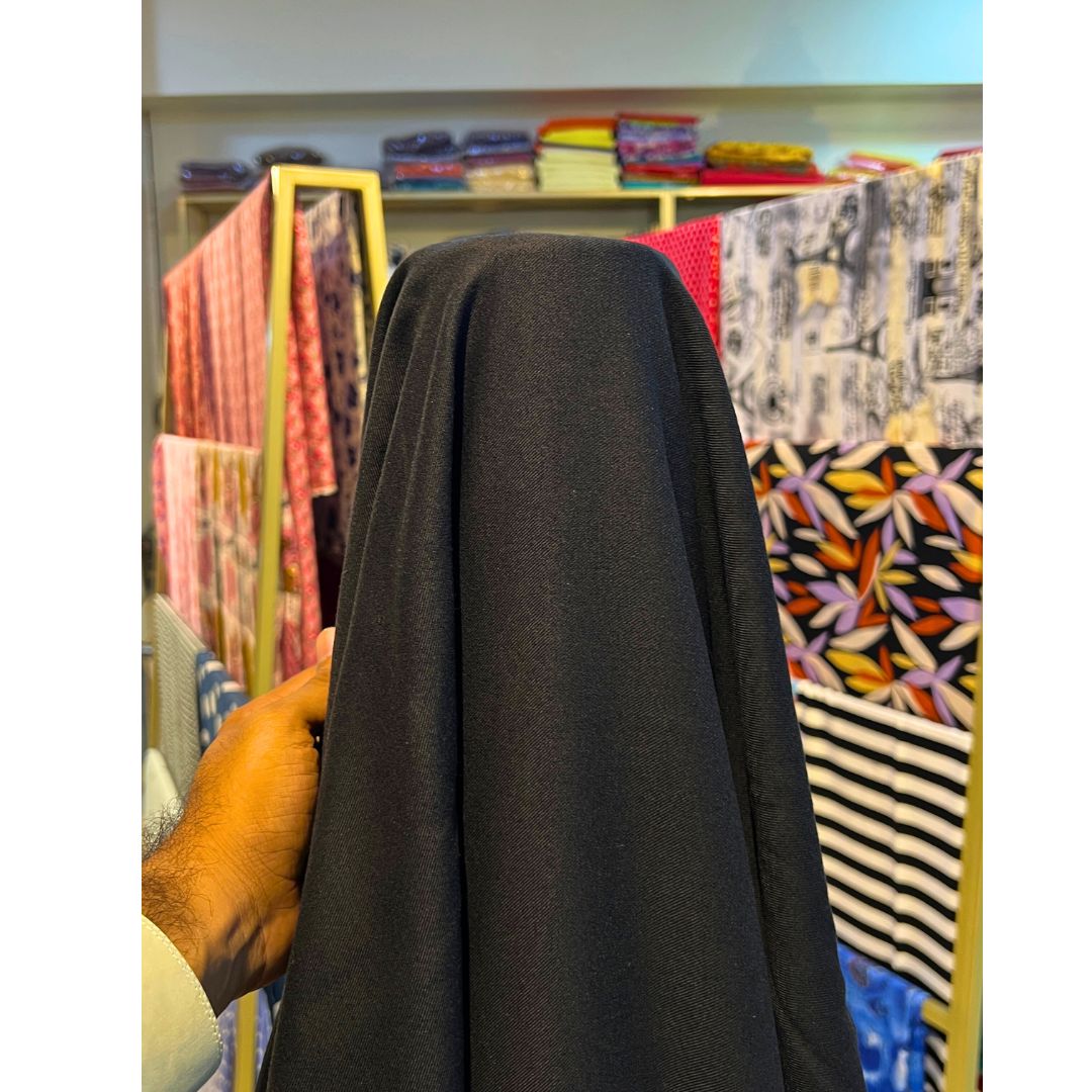 Unstitched Jet Black Marina Fabric 2pc