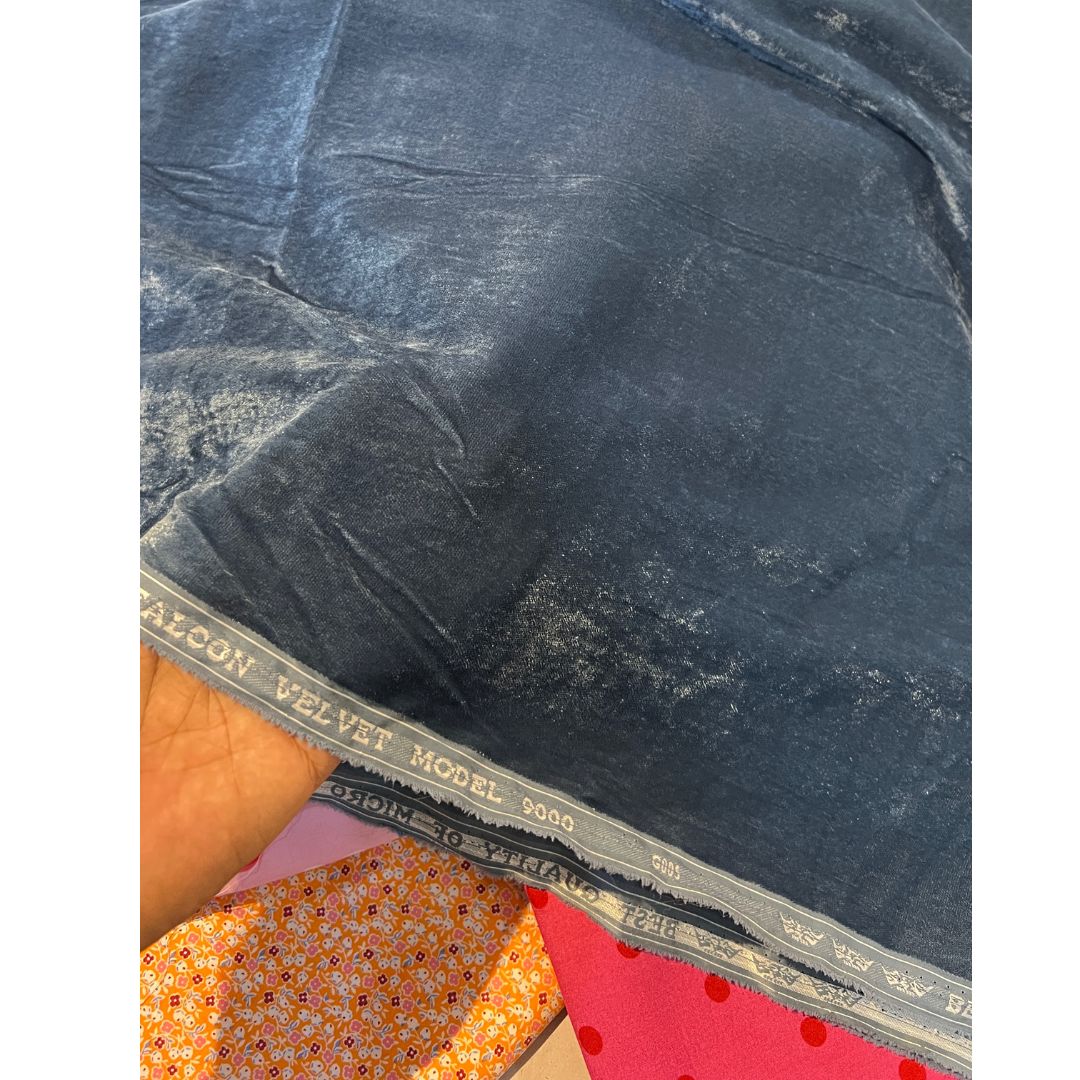 Grey Micro 9000 Velvet Fabric 2pc