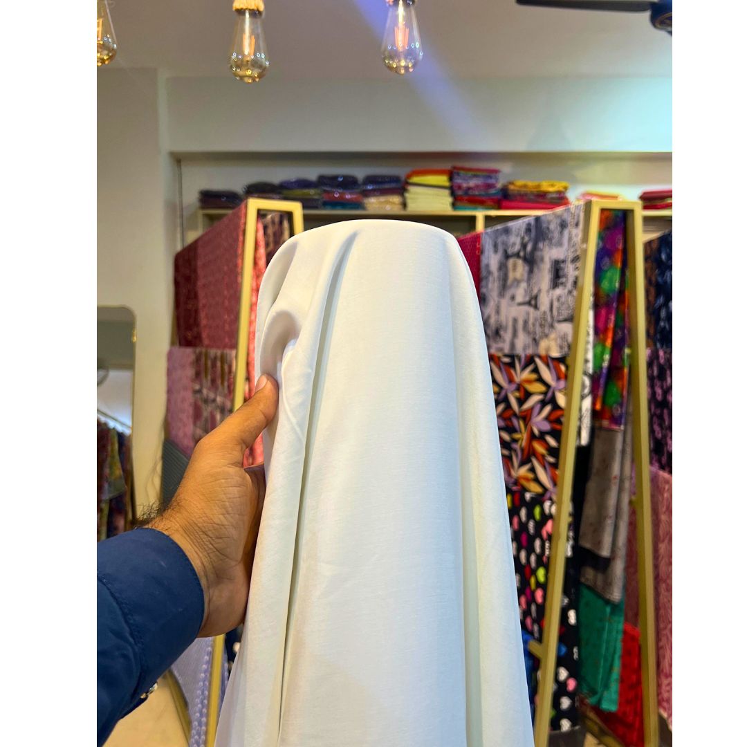 Off-White Plain Linen Fabric 2pc