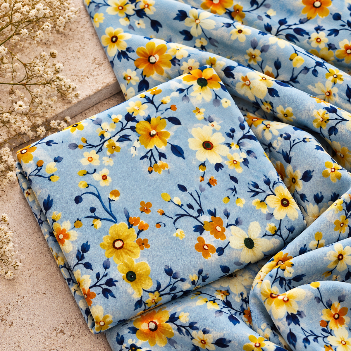 Sahar Neel | Unstitched Print Linen 2pc