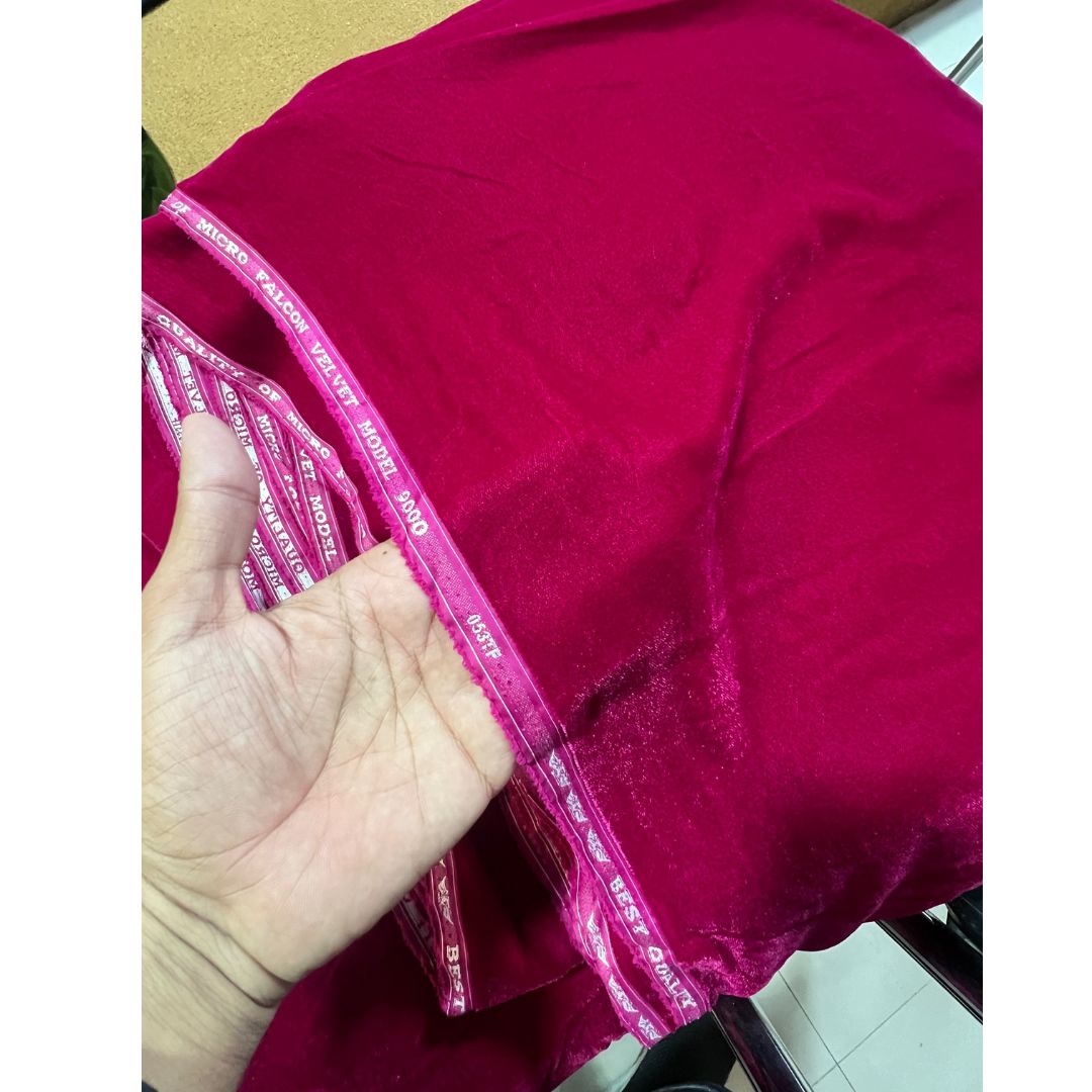 Shocking pink Micro 9000 Velvet Fabric 2pc