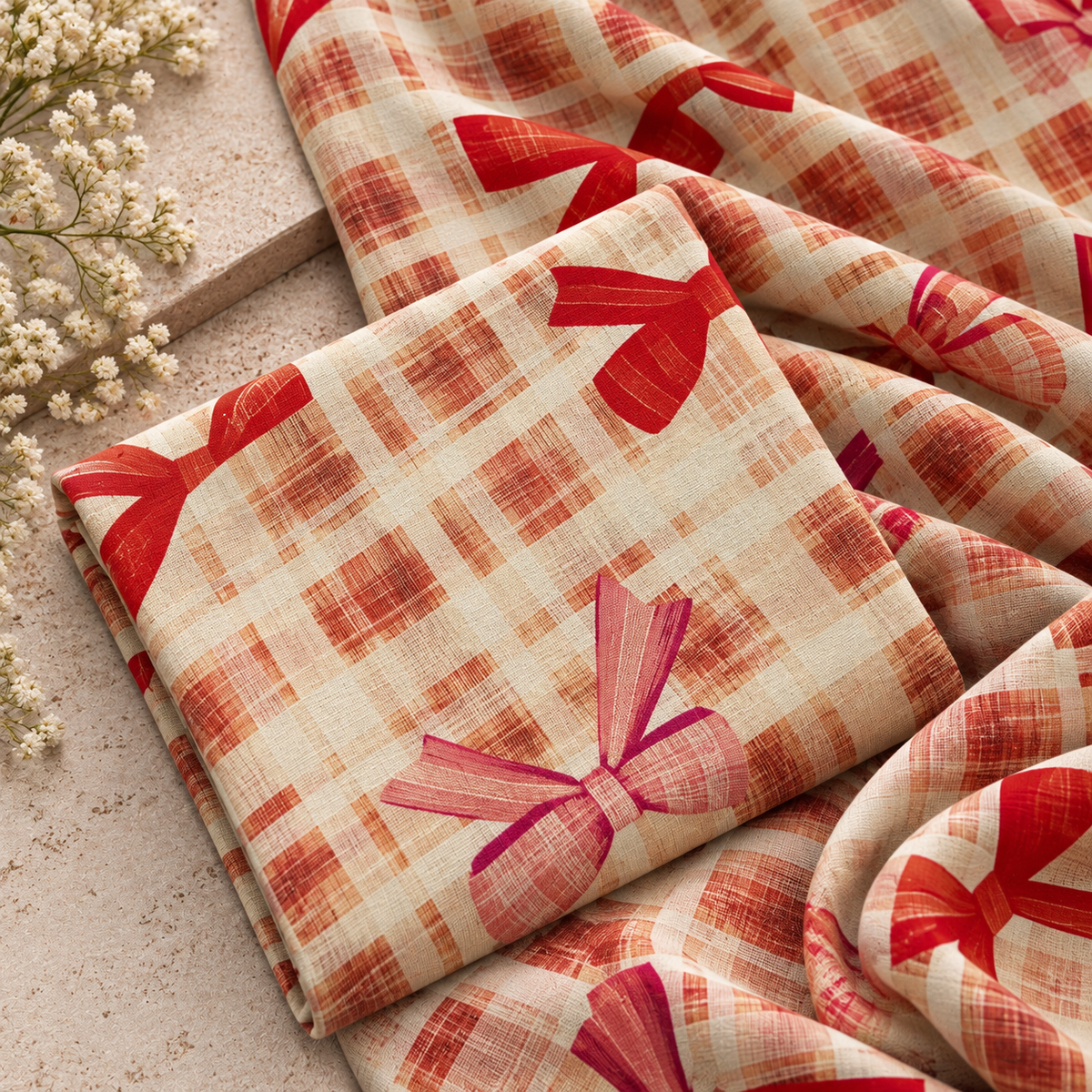 Funky Print Linen Fabric 2pc