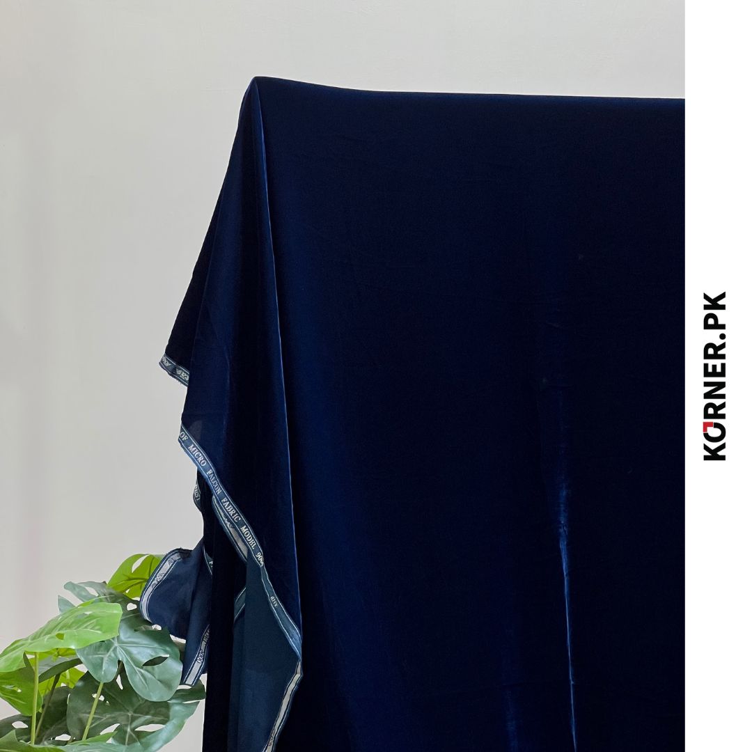 Dark Royal Blue Micro 9000 Velvet Fabric 2pc