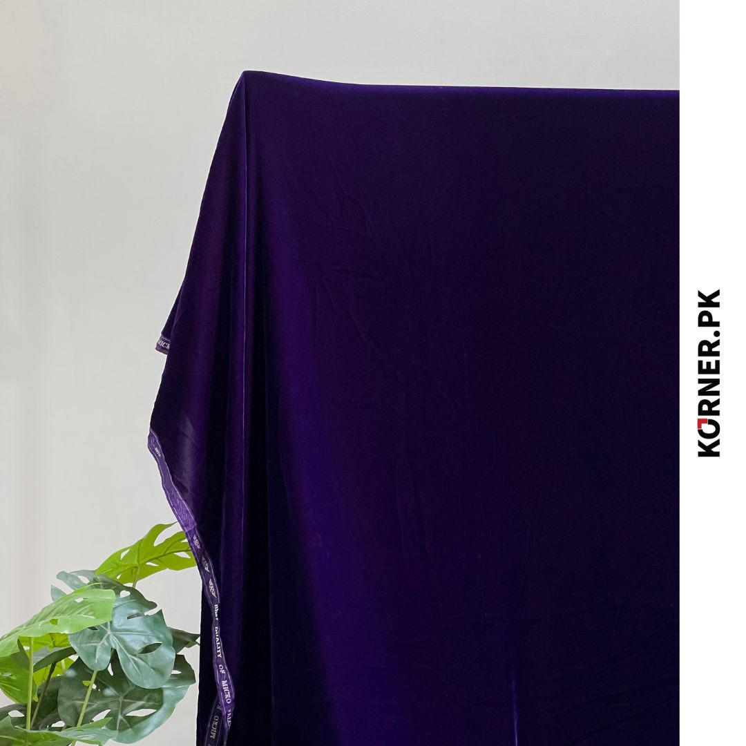 Dark purple Micro 9000 Velvet Fabric 2pc