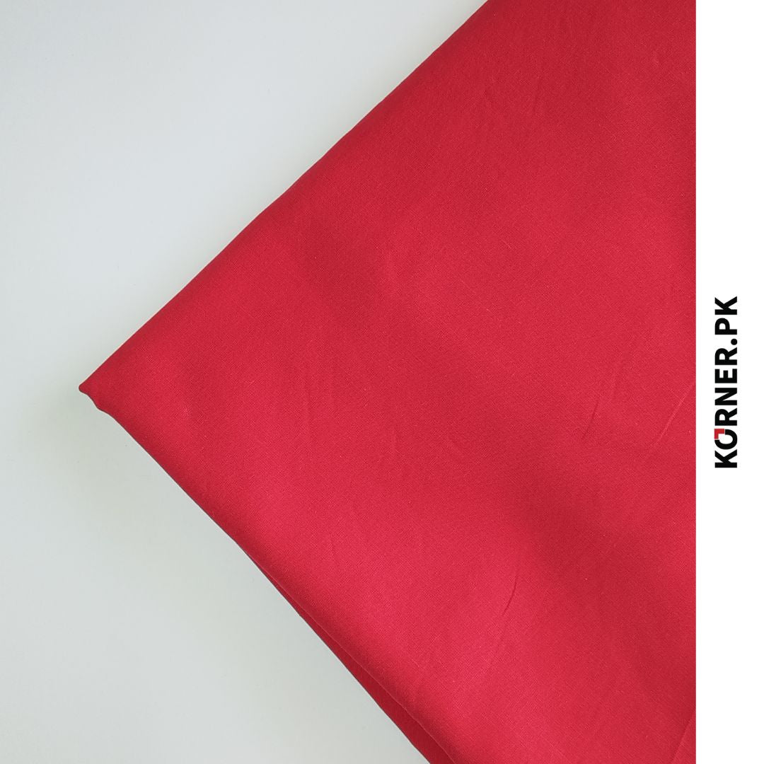 Red Plain Lawn Shirt