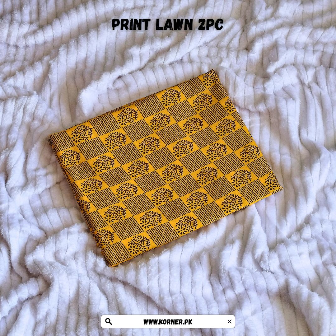 Unstitched Lawn Fabric 2pc