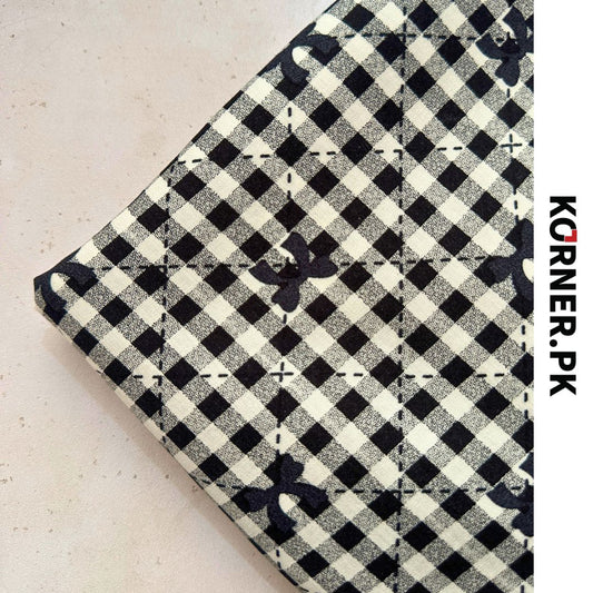Unstitched Print Linen Fabric 2pc
