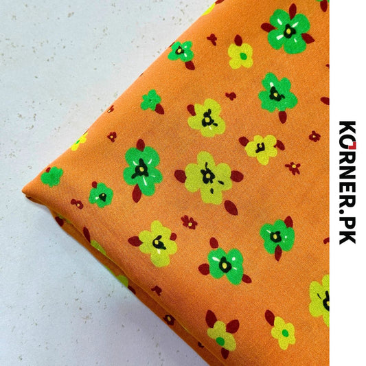 Unstitched Print Linen Fabric 2pc