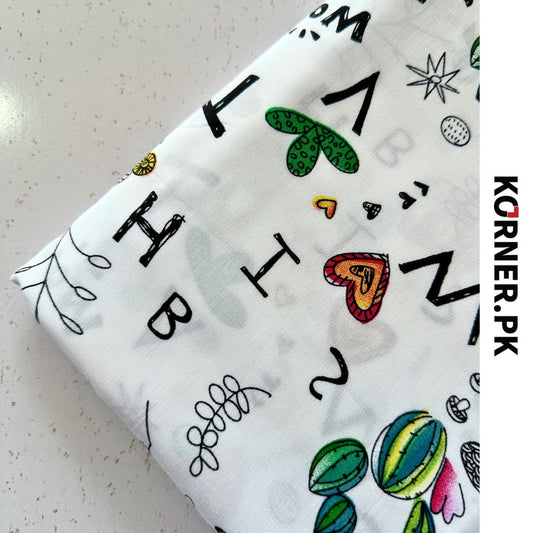 Funky Print Linen Fabric 2pc