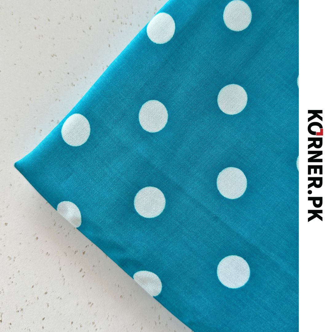 Polka Dots Linen Fabric 2pc