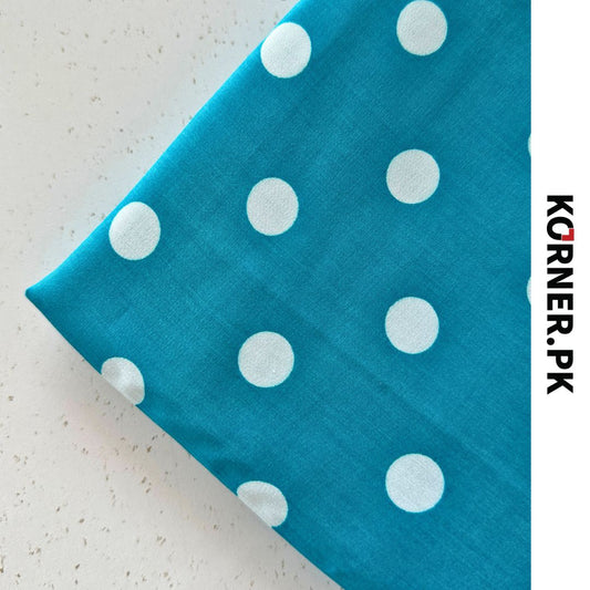 Polka Dots Linen Fabric 2pc
