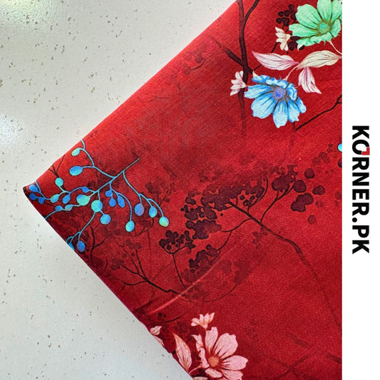 Unstitched Print Lawn Fabric 2pc